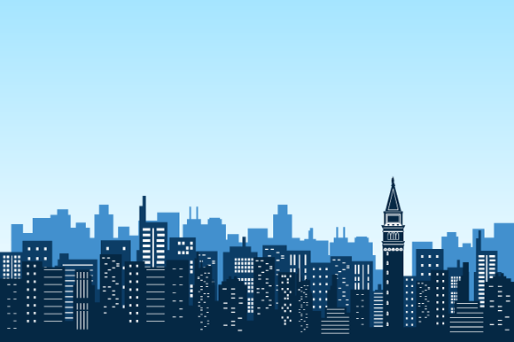 Download Silhouettes of Urban Buildings Apartment - Silhouette Collection