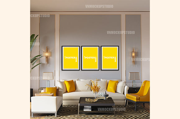 Download Living Room Mockup, Interior Mock-Up - Premium Resources