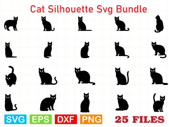 Download Cat Silhouette Svg Bundle - Silhouette Collection