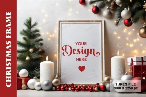Download Christmas Frame Mockup_04 - Christmas frame mockup Collection