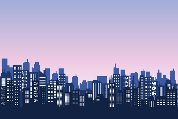 Download Beautiful City Silhouette Apartment - Silhouette Collection