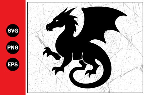 Download Black Dragon Silhouette a Majestic Svg - Silhouette Collection