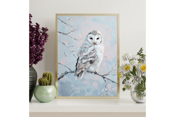 Download Snowy Owl Painting Printable Wall Art - Snowy owl Collection