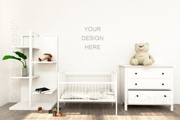 Download Baby Room Mockup, Nursery Mock Up Scene - Premium Bundle