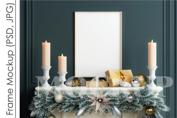 Download Christmas Frame Mockup A2, Frame Mockup - Christmas frame mockup Collection