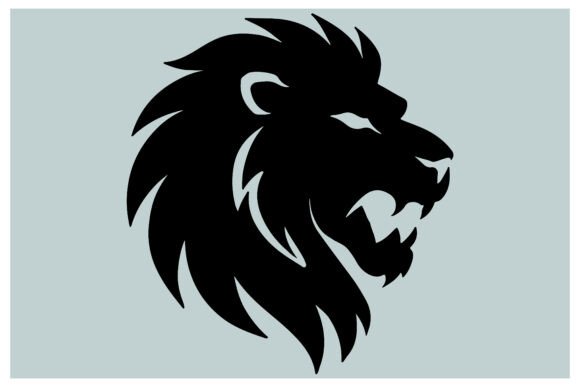 Download Majestic Roaring Lion Head Silhouette - Silhouette Collection