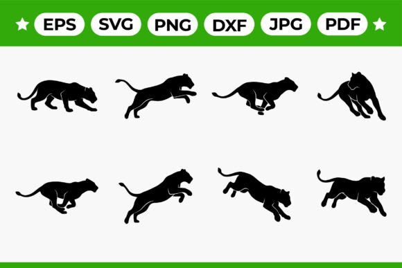 Download Running Lioness Silhouette SVG - Silhouette Collection