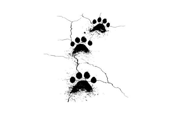 Download Big Cat Trail Clipart Silhouette - Silhouette Collection
