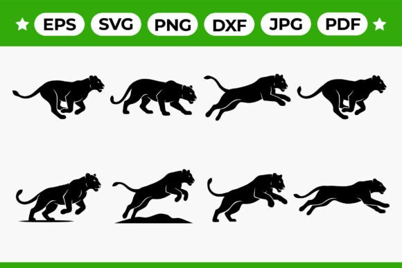Download Running Lioness Silhouette SVG - Silhouette Collection