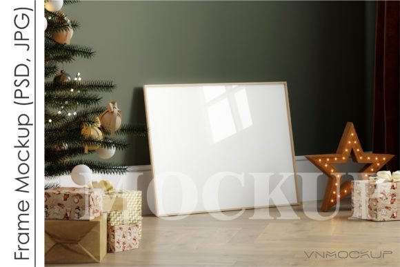 Download Christmas Frame Mockup A2 - Christmas frame mockup Collection
