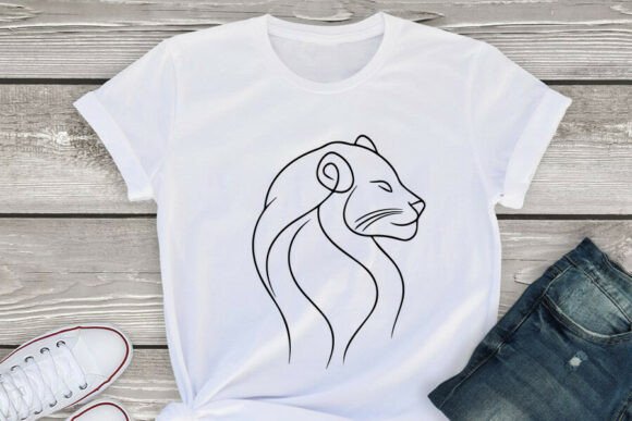 Download Lioness Line Art, Black Silhouette - Silhouette Collection