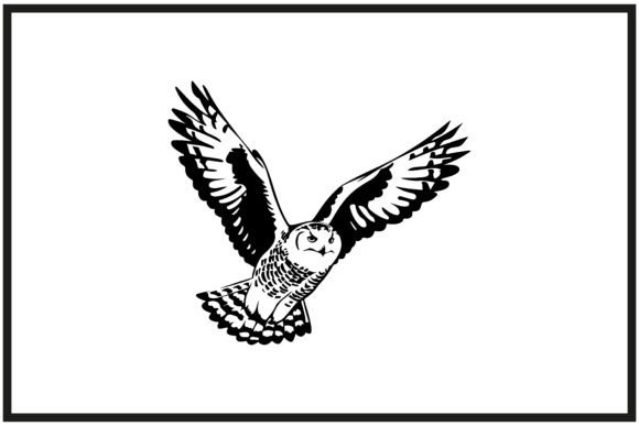 Download Snowy Owl in Flight Silhouette Clipart - Silhouette Collection