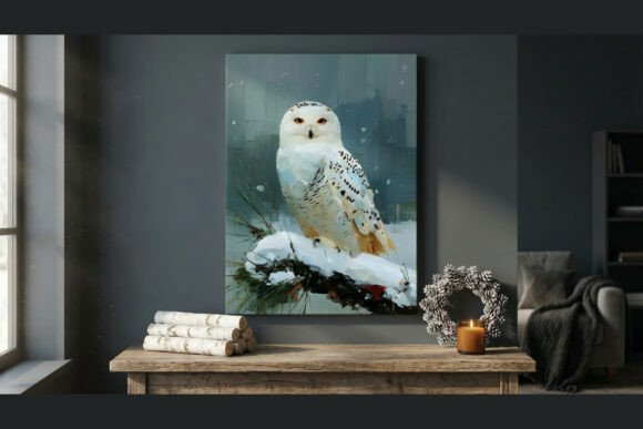 Download Impasto Snowy Owl Winter Art - Snowy owl Collection