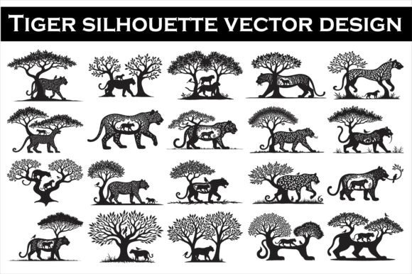 Download Beautiful Cheetah Silhouette Vector Art - Silhouette Collection